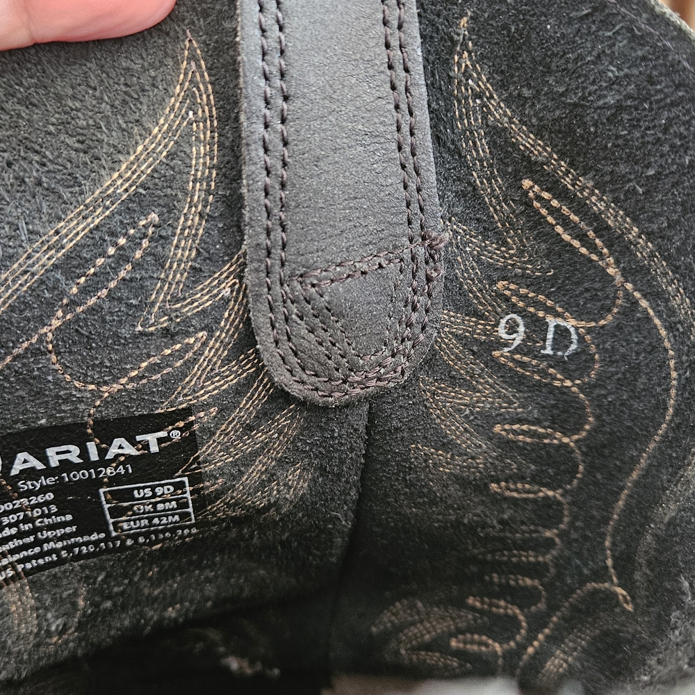 Ariat Black Leather Men's Boots - Picture 8 of 8